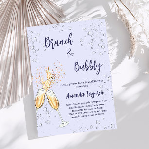 Brunch Bubbly Brautparty jubelt Lavendelviolett Einladung