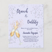 Brunch Bubbly Brautparty Lavendel (Vorderseite)