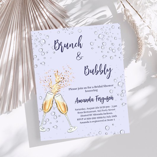 Brunch Bubbly Brautparty Lavendel