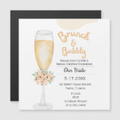 Brunch & Bubbly Brautparty Magnet Einladung (Vorne/Hinten)