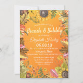 Brunch & Bubbly Brautparty Maple Blätter Pumpkin Einladung (Vorderseite)