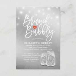 Brunch Bubbly Brautparty Mason Jar String Light Einladung
