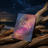 Brunch Bubbly Brautparty Night Star Sky Galaxy Einladung