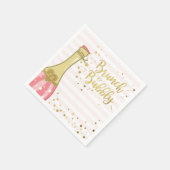 Brunch & Bubbly Brautparty Paper Napkin Gold Serviette (Ecke)