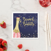 Brunch & Bubbly Brautparty Paper Napkin Gold Serviette (Beispiel)