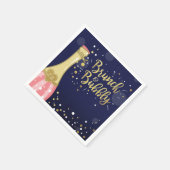 Brunch & Bubbly Brautparty Paper Napkin Gold Serviette (Ecke)