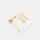 Brunch & Bubbly Brautparty Paper Napkin Pink Serviette (Ecke)