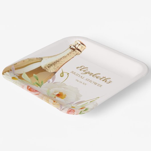 Brunch & Bubbly Brautparty Pappteller (Gewinkelt)