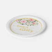 Brunch & Bubbly Brautparty Plate - Gold Pappteller (Schrägansicht)