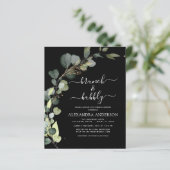 Brunch & Bubbly Brautparty QR Code Einladung (Stehend Vorderseite)