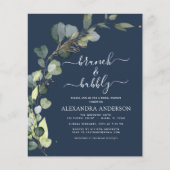 Brunch & Bubbly Brautparty QR Code Einladung (Vorderseite)