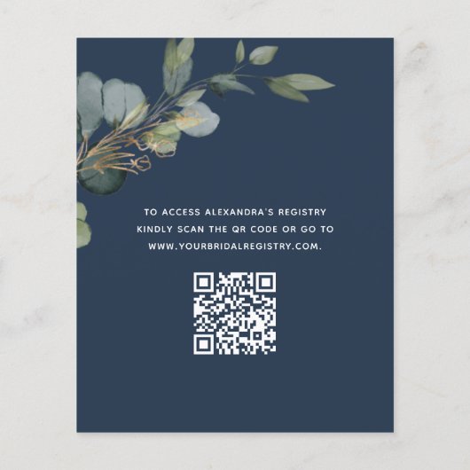 Brunch & Bubbly Brautparty QR Code Einladung Flyer (Hinten)