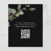 Brunch & Bubbly Brautparty QR Code Einladung Flyer (Hinten)