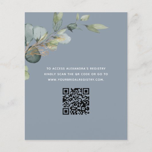 Brunch & Bubbly Brautparty QR Code Einladung Flyer (Hinten)