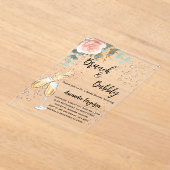 Brunch Bubbly Brautparty Rose Acryleinladungen (Ablage )