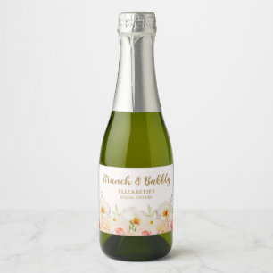 Brunch & Bubbly Brautparty Schaumweinetikett
