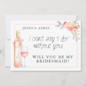 Brunch & Bubbly Bridal Brunch Bridal Bridesmaid Ca Einladung (Vorderseite)