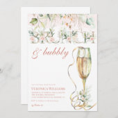Brunch & Bubbly Bridal Dusche Einladung (Vorne/Hinten)
