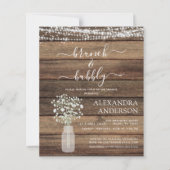 Brunch & Bubbly Bridal Dusche Einladung (Vorderseite)