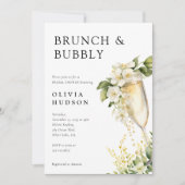 Brunch & Bubbly Bridal Dusche Einladung (Vorderseite)