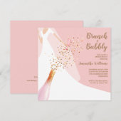 Brunch Bubbly Bridal Dusche Einladung (Vorne/Hinten)