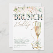 Brunch & Bubbly Bridal Dusche Einladung (Vorderseite)