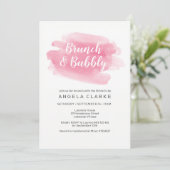Brunch & Bubbly Bridal Dusche Einladung (Stehend Vorderseite)