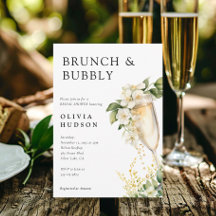 Brunch & Bubbly Bridal Dusche Einladung