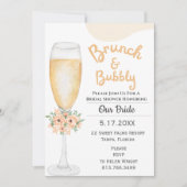 Brunch & Bubbly Bridal Dusche Einladung (Vorderseite)