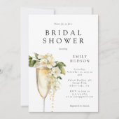 Brunch & Bubbly Bridal Dusche Einladung (Vorderseite)