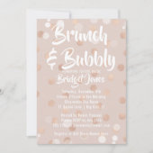 Brunch & Bubbly Bridal Dusche Einladung Confetti (Vorderseite)