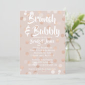 Brunch & Bubbly Bridal Dusche Einladung Confetti (Stehend Vorderseite)
