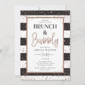 Brunch & Bubbly Bridal Shower Einladung (Vorderseite)
