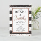 Brunch & Bubbly Bridal Shower Einladung (Stehend Vorderseite)