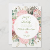 Brunch & Bubbly Bridal Shower Invitation Einladung (Vorderseite)