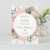 Brunch & Bubbly Bridal Shower Invitation Einladung (Stehend Vorderseite)