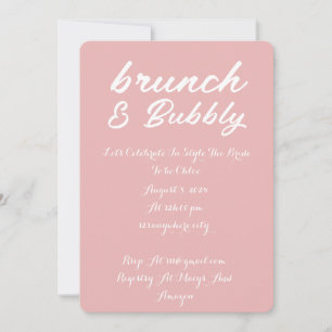 BRUNCH & BUBBLY BRIDAL SHOWING EINLADENPINK SAVE THE DATE