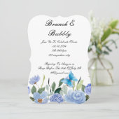 BRUNCH & BUBBLY BRIDAL SHOWING INVITATION SAVE THE DATE (Stehend Vorderseite)