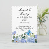 BRUNCH & BUBBLY BRIDAL SHOWING INVITATION SAVE THE DATE (Stehend Vorderseite)