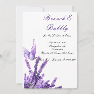 BRUNCH & BUBBLY BRIDAL SHOWING INVITATION SAVE THE DATE