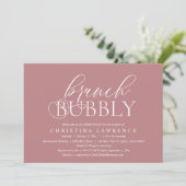 Brunch Bubbly, Brie to be, Brautparty Invitati Einladung (Stehend Vorderseite)