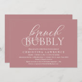 Brunch Bubbly, Brie to be, Brautparty Invitati Einladung (Vorne/Hinten)