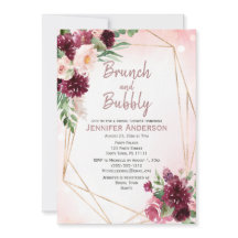 Brunch & Bubbly Burgundy Rose Brautparty