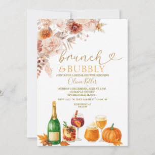 Brunch & Bubbly Burnt Orange Brautparty Einladung