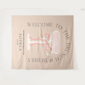 Brunch & Bubbly Champagne Bridal Shower Tapestry Wandteppich (Vorderseite (Horizontal))