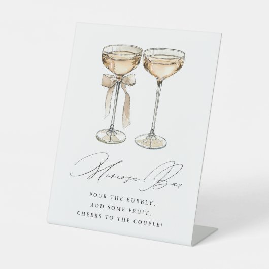 Brunch Bubbly Champagne Wedding Mimosa Bar Sockelschild (Vorderseite)
