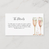 Brunch & Bubbly Champagner Brautparty Begleitkarte (Vorderseite)