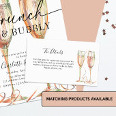 Brunch & Bubbly Champagner Brautparty Begleitkarte