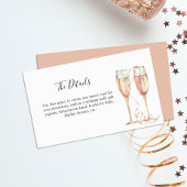 Brunch & Bubbly Champagner Brautparty Begleitkarte