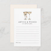 Brunch & Bubbly Champagner Brautparty Hinweiskarte (Vorne/Hinten)